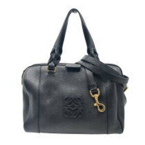LOEWE Fusta Black Leather Handbag